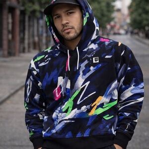 Twitch Hoodie Unisex Multicolor Size Large Streetwear